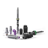 Straumann BLX implants with abutments and a drill, official image from the manufacturer