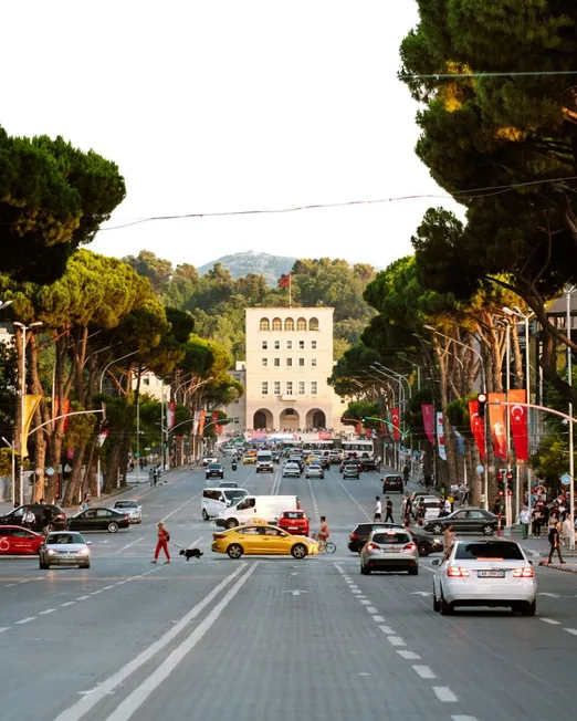 The main boulevard of Tirana