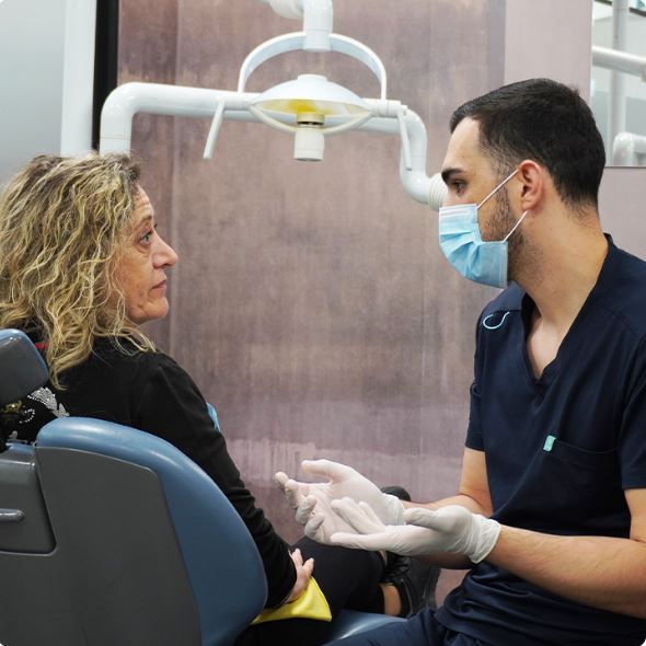 First chairside consultation at the Elonix dental clinic, Tirana