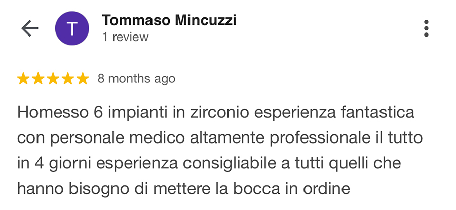 Paziente soddisfatta