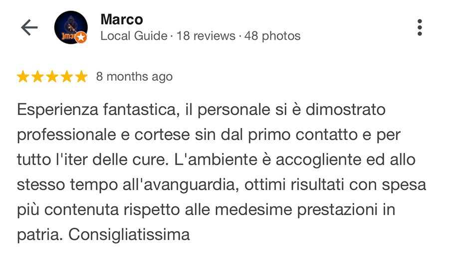 Paziente soddisfatto