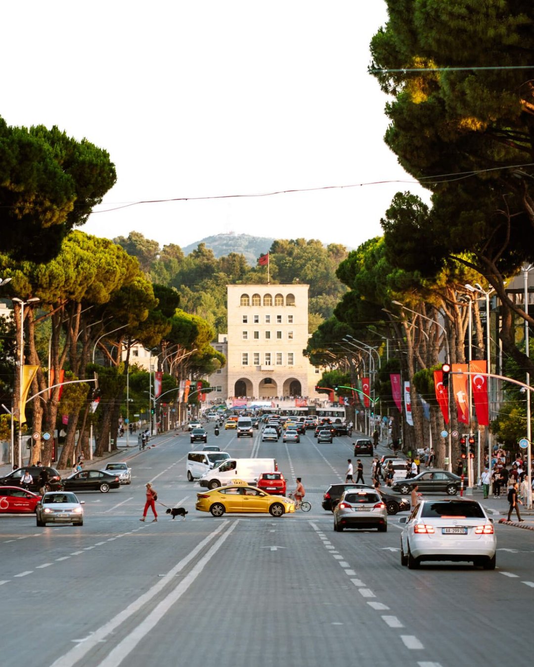 The main boulevard of Tirana