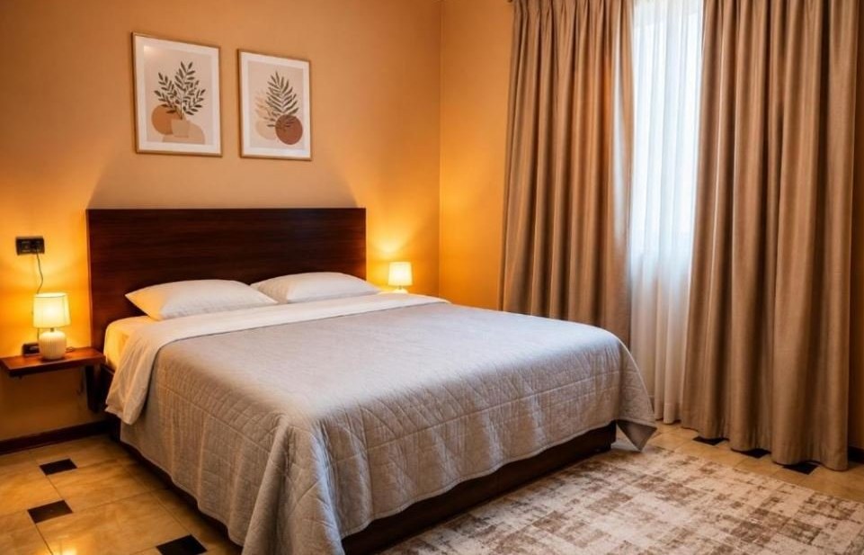 Double room at Vila 15 &mdash; where you stay during treatment